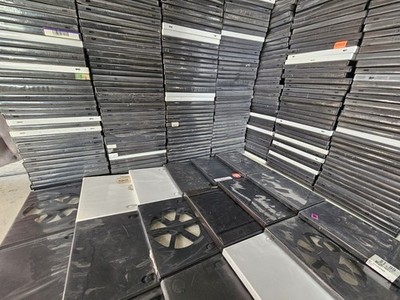 Lot of 100 USED EMPTY BLACK DVD SINGLE DISC CASES