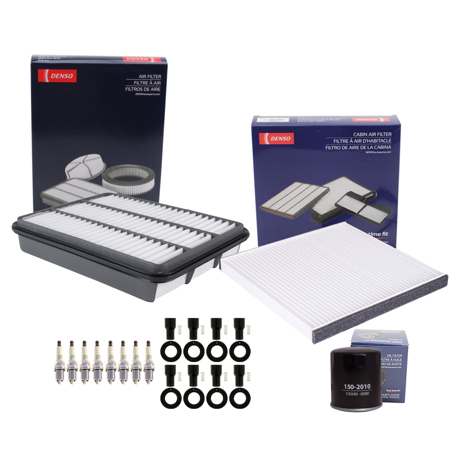 Denso Tune Up Kit NGK 8 Spark Plugs  Boots Kit for 4Runner 4.7L V8 2UZ-FE Auto