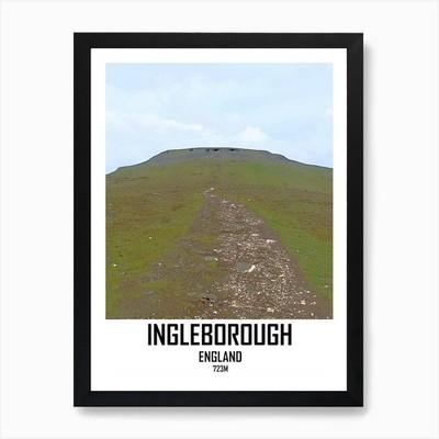 Ingleborough, Yorkshire Dales, Moun Framed Wall Art Poster Canvas Print Picture