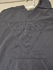 Woman's Large Black Guess Hooded Sweatshirt