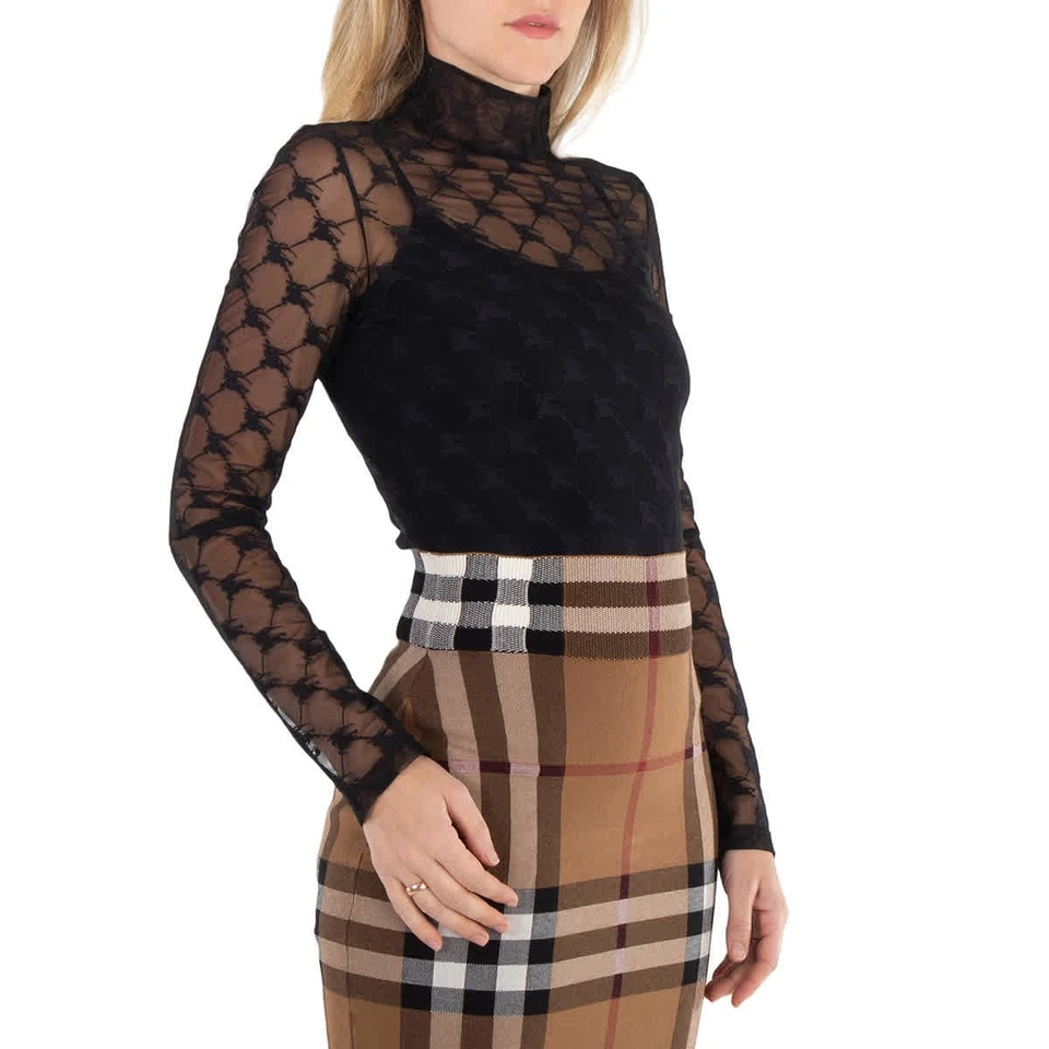 博柏利马术骑士弹力薄纱紧身衣,尺寸 X-小号 — 第 2/4 张图片