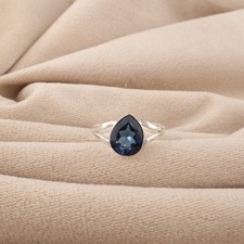 London Blue Topaz Gemstone 925 Sterling Silver Jewelry Handmade Engagement Ring
