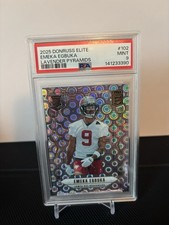 2025 Donruss Elite Emeka Egbuka #102 Lavender Pyramids /649 RC PSA 9