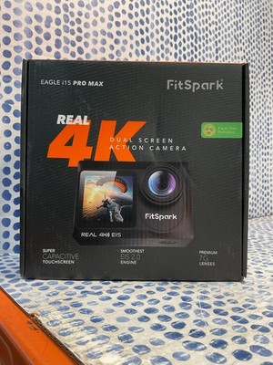 FitSpark i15 ProMax  Real 4k Dual Screen Action Camera EIS Stabilization *SEALED