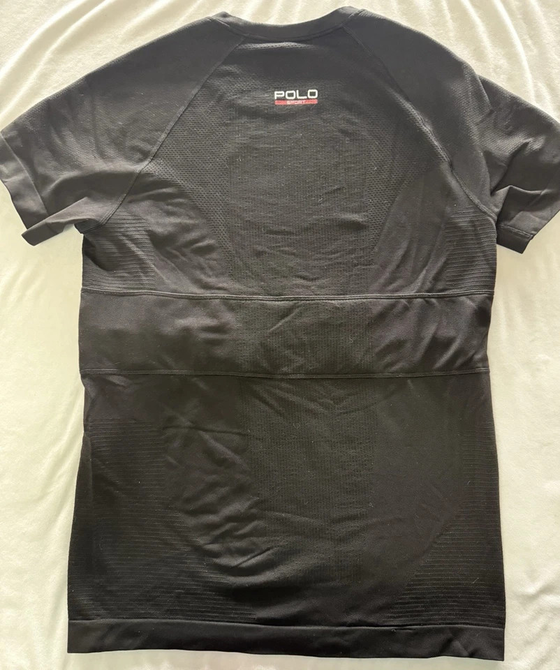 Camiseta Polo Sport Tech Para Hombre XL Negra Tecnología de Detección Biométrica Atlética PSXV Foto 2 de 4
