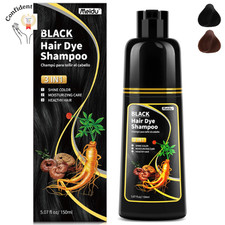 Shampoo Para Cubrir Canas Cabello Negro Hierbas Naturales Brillo Y Crecimi