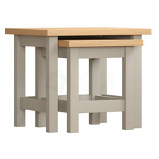 Wooden Nested Nesting Nest of Tables Set of 2 3 Coffee Side Table Living Room