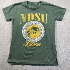 NDSU T Shirt Women's Small Green Distressed North Dakota State University Bison