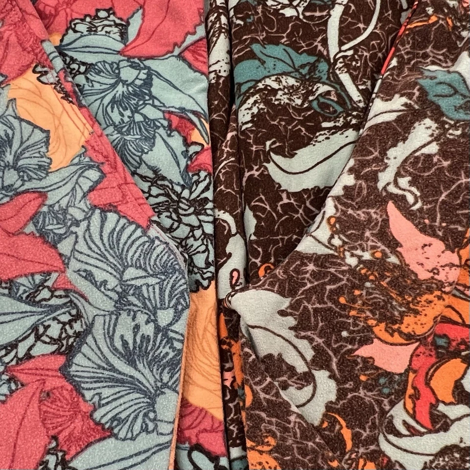 LuLaRoe OS One Size Leggings THREE PACK, Floral - Image 2 of 4