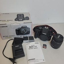 Canon EOS 3000D DSLR kit - 18-55mm Lens 2 Batteries Charger SD Card Box EUC