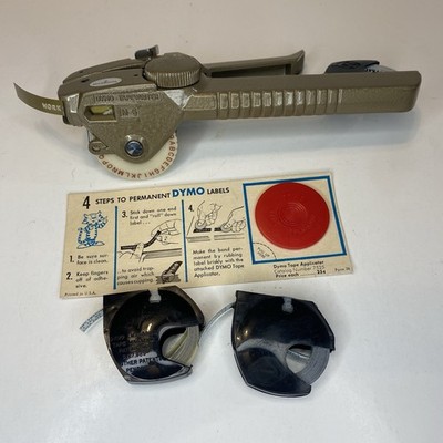 Vintage Dymo M-5 Metal Tapewriter Letter Embossing Label Maker TESTED & Works