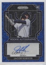 2022 Panini Prizm Rookie Blue Donut Circle 28/50 Jacob Robson #RA-RO Auto 0u2j