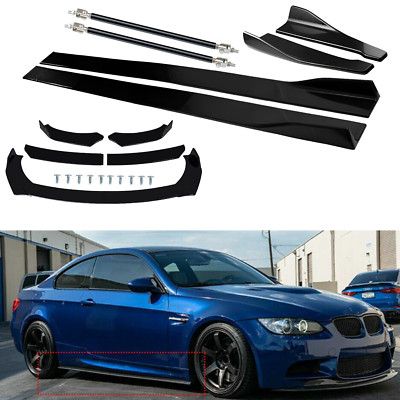 Front Bumper Lip Spoiler Splitter+Side Skirt+Rear Lip For F30 F80 M3 E90 E92