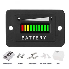 12V/24V Battery Indicator Meter For Golf Cart Electric Vehicle Star Car Stacking
