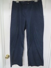Boden Turkey Cotton Stretch wide Straight leg High waist Navy Pants US 10L