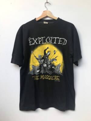 Vintage 90s The Exploited the Massacre Tour 91-92 Band Unisex Tshirt KH9971