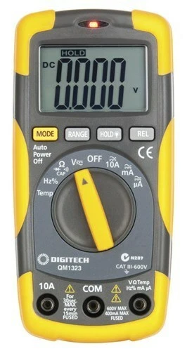 Digitech Cat III 600V Multimeter with Temperature K-type probe Woven Nylon Pouch - Picture 2 of 3