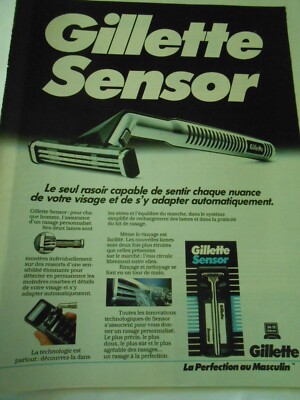 Eine Seite Werbung 1993 Gillette Sensor der einzige Rasierer jede Nuance