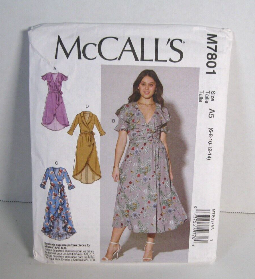 McCall's 7801 Easy Fitted Dresses (4 Styles) & Belt Misses' 6-14 Pattern Uncut | eBay McCall's 7801 Easy Fitted Dresses (4 Styles) & Belt Misses' 6-14 Pattern Uncut | eBay