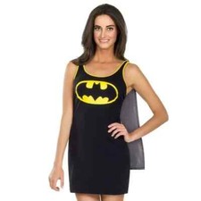 NEW Batgirl Women's Tunic/Cape Superhero Halloween Costume Batman Medium 10-14