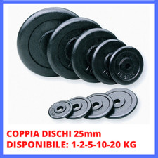 Dischi pesi palestra disco in ghisa set kit 1 2 5 10 20 kg da 25 mm per peso 