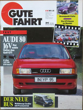 Gute Fahrt 08/90 Test Audi 80 2 Ltr 16V, Der neue VW Bus, VW Käfer, GTI-Treffen