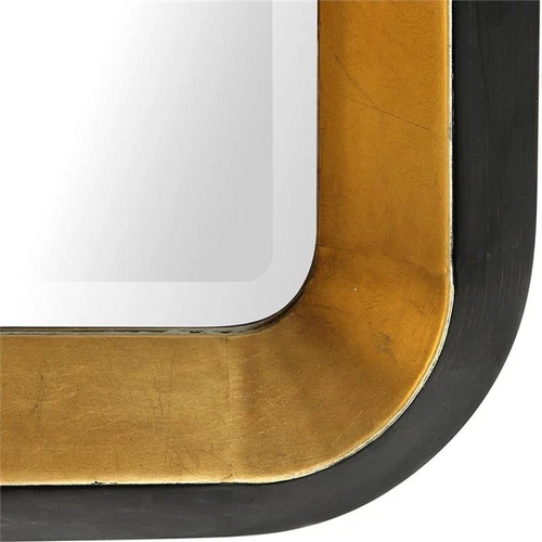 Uttermost Niva MDF Wood and Metal Decorative Mirror in Gold and Black - Picture 4 of 7