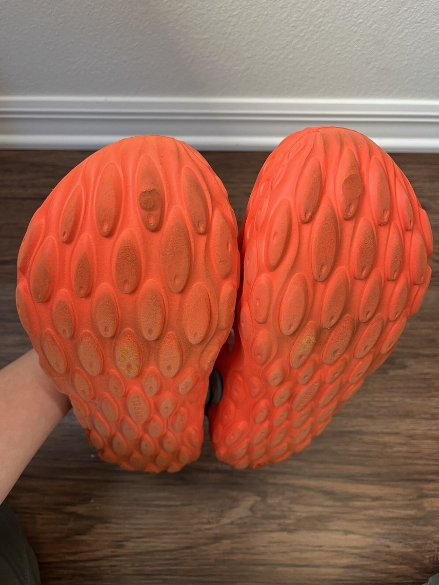 靴 MERRELL HYDRO MOC RUSH ORANGE Merrell Hydro Moc Water Shoes Clogs Orange Swirl Mens Size
