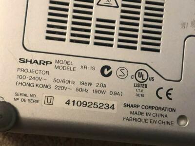 SHARP NOTEVISION XR-1S PROJECTOR NEED NEW LAMP | eBay