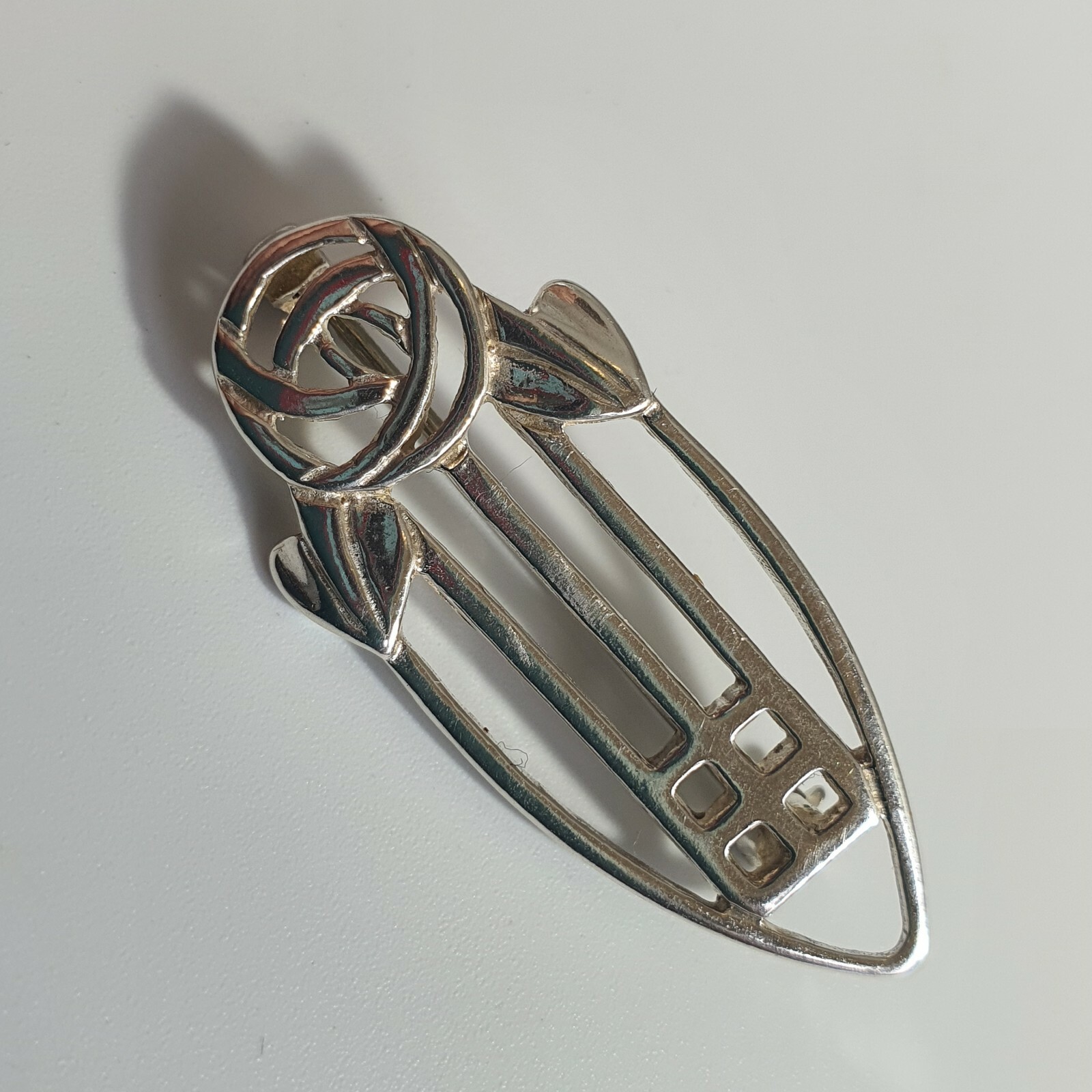 Photo 9 of Sterling Silver Mackintosh Style Brooch ~ 3.7grams, Br43