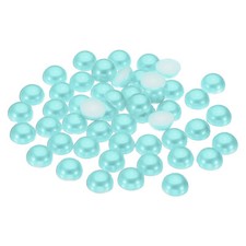 200Pcs Flatback Pearls Beads, 12mm Flatback Pearls, Sky Blue