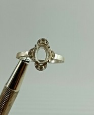 7X5MM Oval Semi Mount Ring-Without Stone Ring-7X5 MM Oval Setting Ring