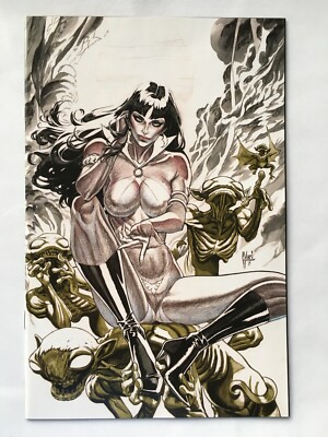 VAMPIRELLA #5 MARCH EXCLUSIVE B&W VIRGIN VARIANT RATIO 1:21 FOC INCV 