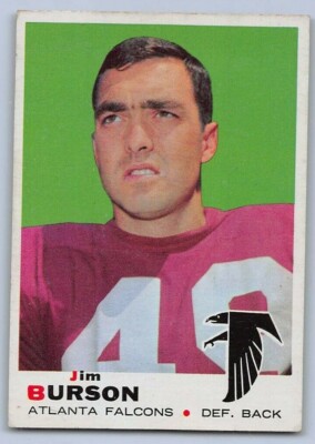 1969  JIM BURSON - Topps ''ROOKIE'' Football Card- # 159 - ATLANTA FALCONS