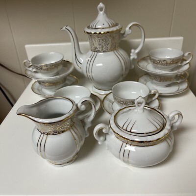 Vintage Seyei 17 piece FINE CHINA Demitasse SET 1030 JAPAN
