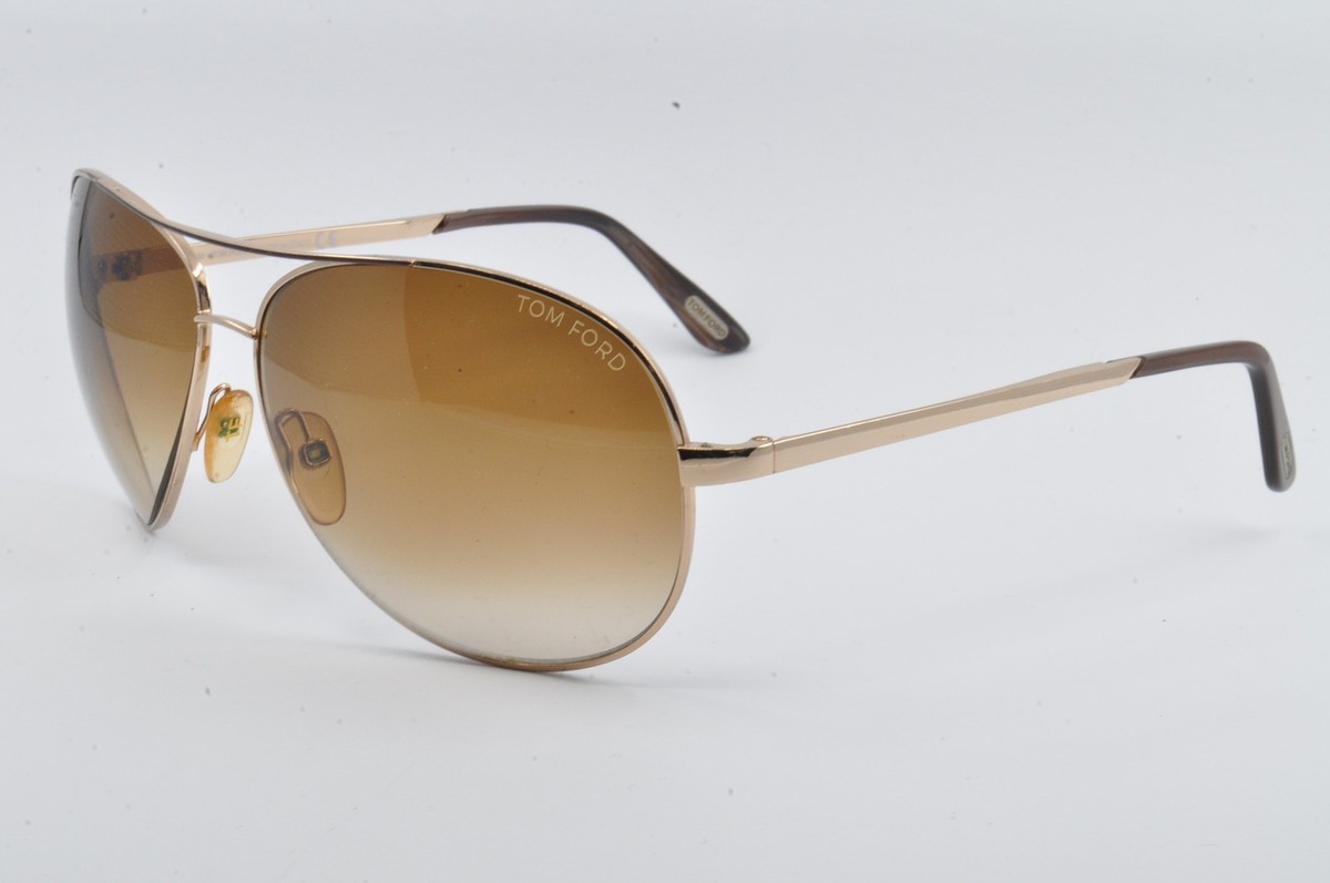 Tom Ford Sunglasses FT0035 Charles 772 Gold, Size 62-12-130 
