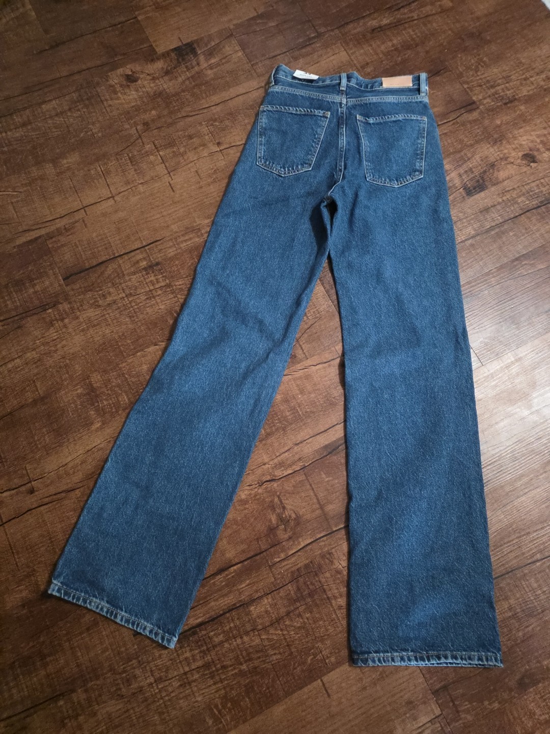 MNG Mango High Waist KAIA Jeans, Sustainable Cotton, Sz 2 US/36 EUR NWT Wide Leg thumbnail 6