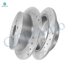 Rear 309mm Drilled Slotted Disc Brake Rotors For 2011-2020 Toyota Sienna