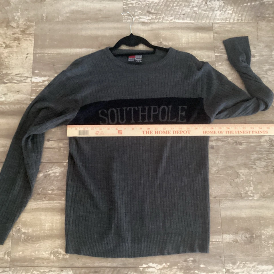 Suéter Southpole Juvenil Grande Logo Tejido Pullover Acrílico Y2K Foto 4 de 4