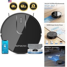 Robot Vacuum and Mop Combo 5200Pa Suction Robotic Cleaner