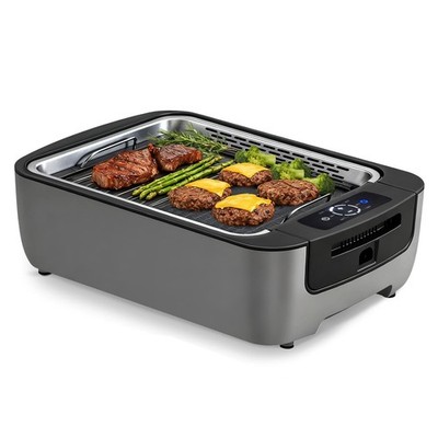 Smokeless Electric Indoor Grill for Korean BBQ, Dual-Turbo Smoke Extractor, Nons
