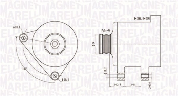 Magneti Marelli Lichtmaschine Generator Lima 063731553010 12V FüR Fiat Ulysse 8B-image