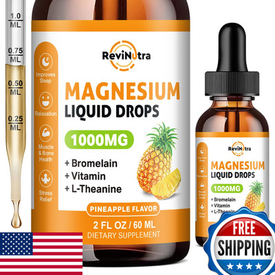Revinutra Magnesium Glycinate Liquid Drops 1000Mg Of Liquid Magnesium Complex