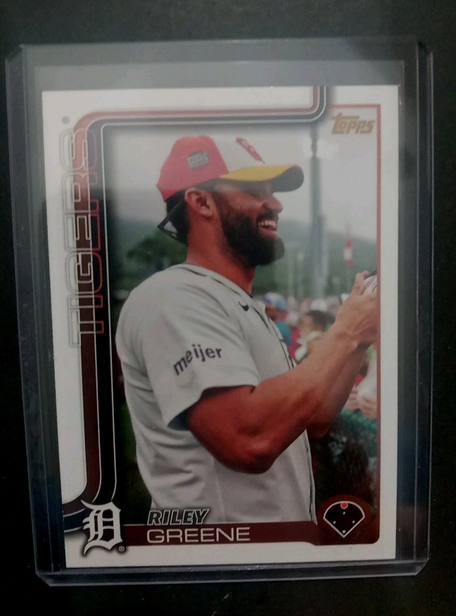 2025 Topps Series 1 GOLDEN MIRROR IMAGE VARIATION Riley Greene #332 ⚡️SSP TIGERS