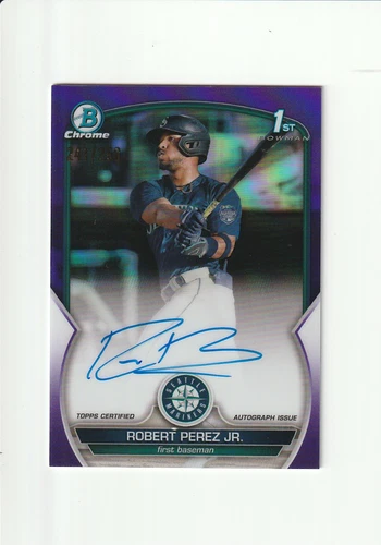 2023 Bowman Chrome Prospect Auto Purple Refractor #CPA-RP Robert Perez Jr. /250