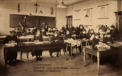CPA 's Gravenwezel protège la Flandre d'Anvers, Classe de coupe et... - 4827358