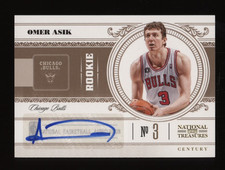 2010-11 Omer Asik Panini National Treasures Auto Autograph Rookie Rc #34/99