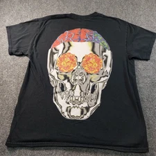 Travis Scott Skull Shirt Mens Large Black 2017 Tour Birds Eye Astroworld Rap Tee