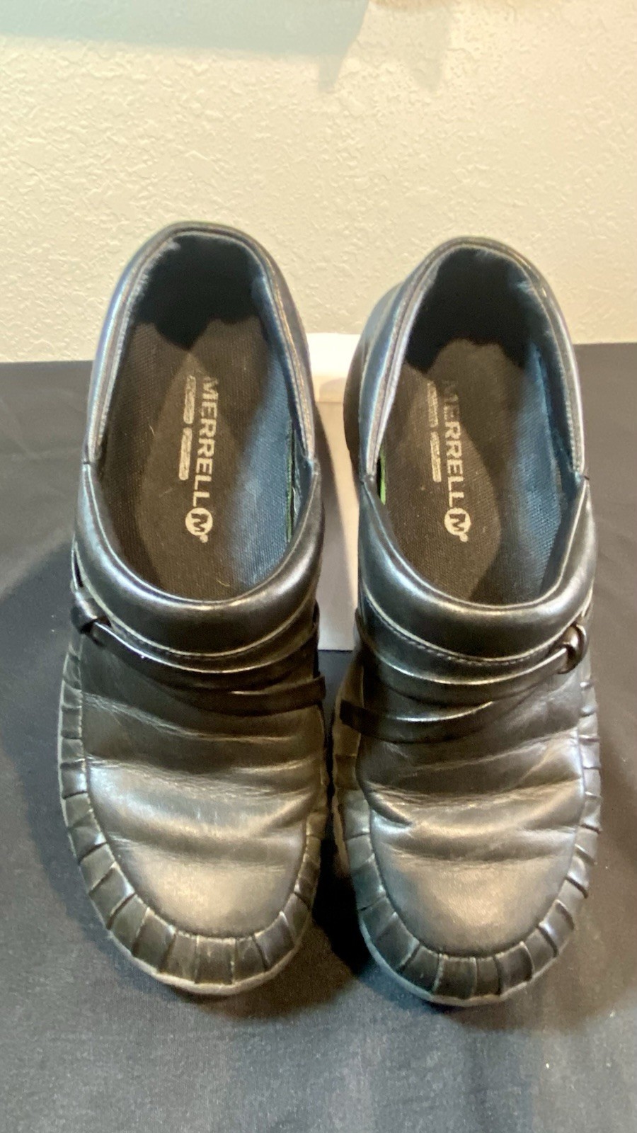 Merrell zoccoli in pelle donna taglia 7 pelle nera