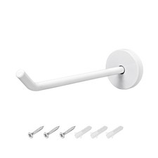 1Pcs 5.6" Wall Mounted Hook Robe Hook Single Towel Hanger Stainless Steel White